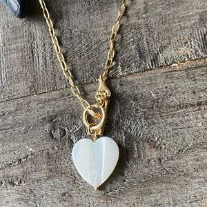 NEW FP x Luna Norte Mother Of Pearl Heart Layering Necklace